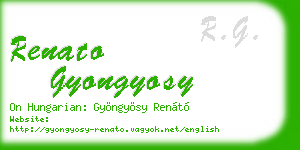 renato gyongyosy business card