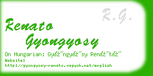 renato gyongyosy business card